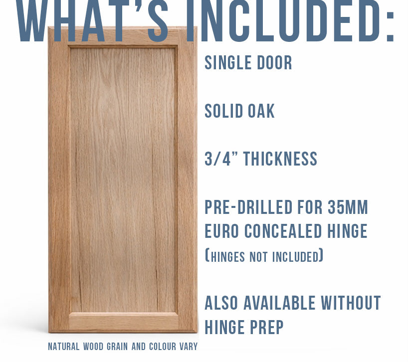 Shaker Cabinet Door - Paint-Grade - 12x24